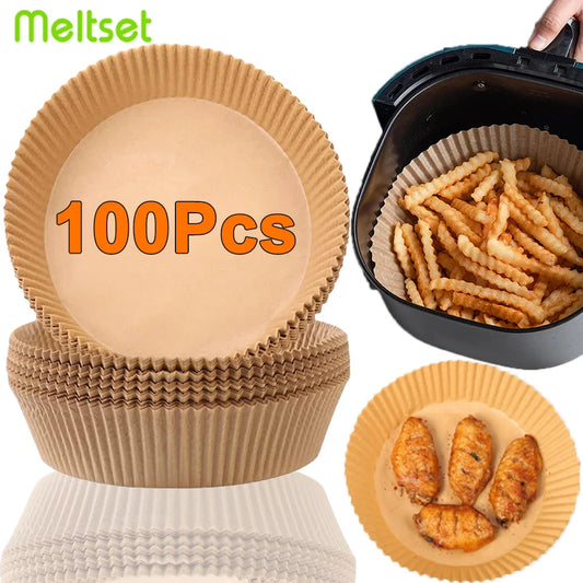 100Pcs Air Fryer Disposable Paper Non-Stick Paper Liners