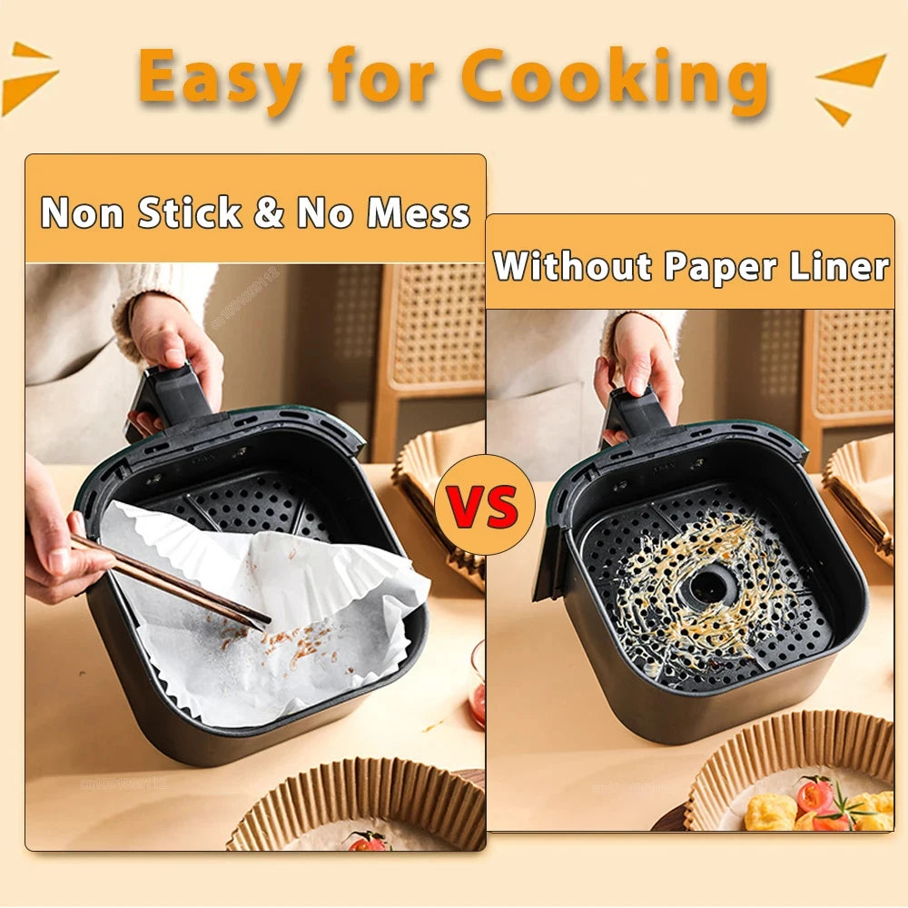 100Pcs Air Fryer Disposable Paper Non-Stick Paper Liners