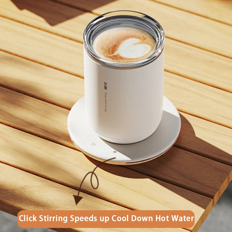 2 in 1 Coffee Cup Warmer Automatic Magnetic Stirring Mug